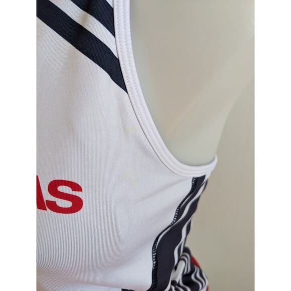 SOAS Womens Size Large Running Tri Tank White Racerback Cycling Pockets - Picture 6 of 14
